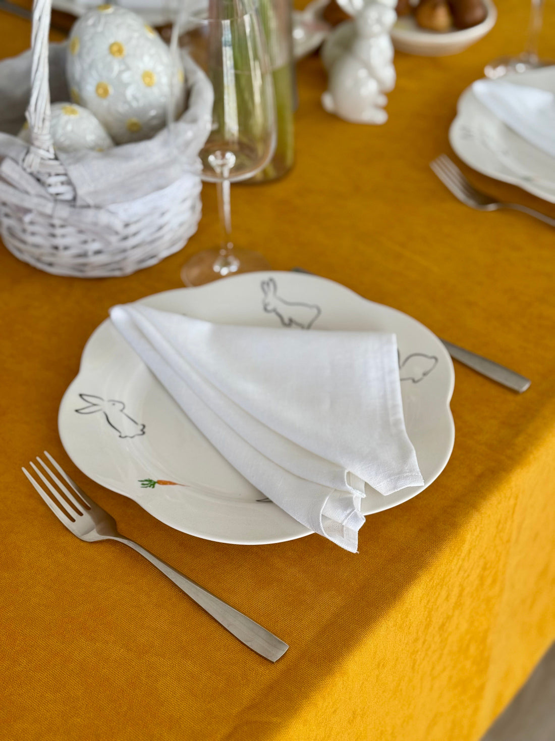 Baltos lininės-medvilninės servetėlės – elegancija jūsų stalui