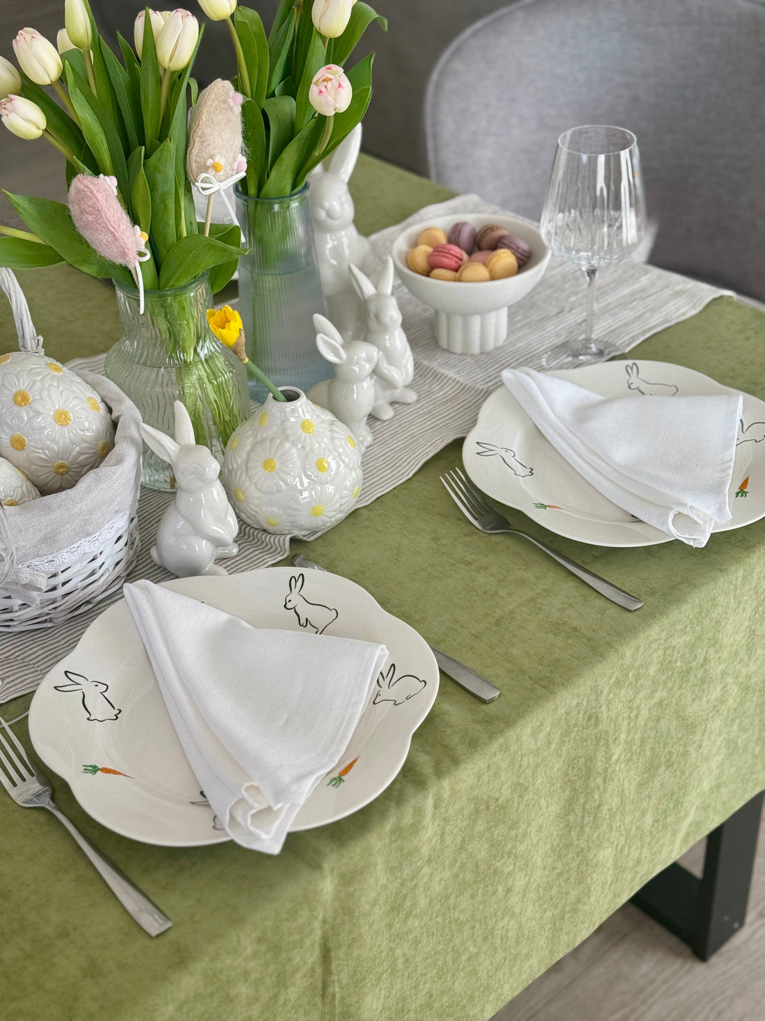 Baltos lininės-medvilninės servetėlės – elegancija jūsų stalui