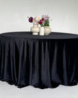 Juodos spalvos banketinės staltiesės (aksomas)