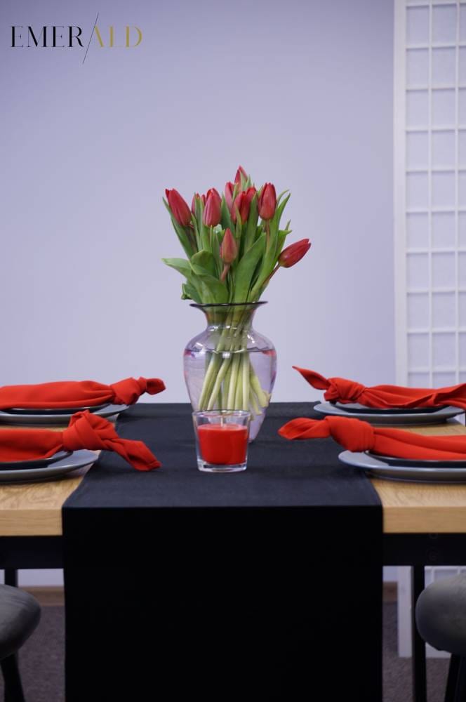 undefined EmeraldLT Aksominis Juodas stalo takelis Aksominis takelis EmeraldLT.