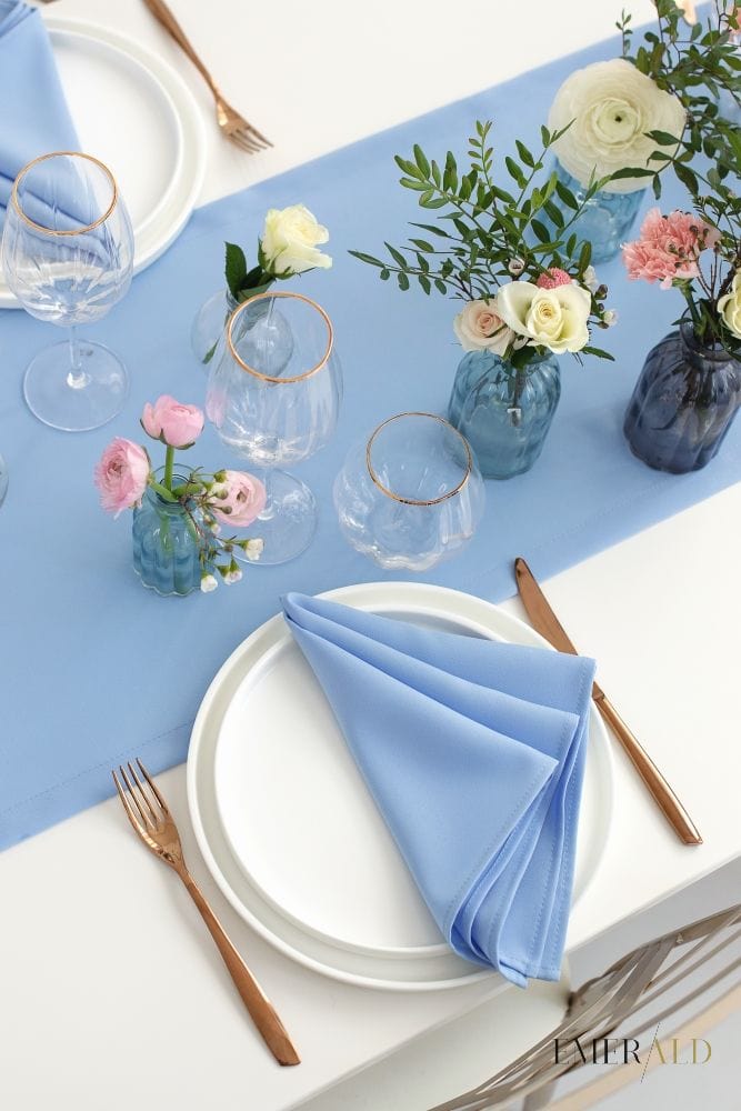 Žydros spalvos servetėlės