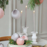 Šviesiai pilkos spalvos dekoravimo žaisliukų rinkinys