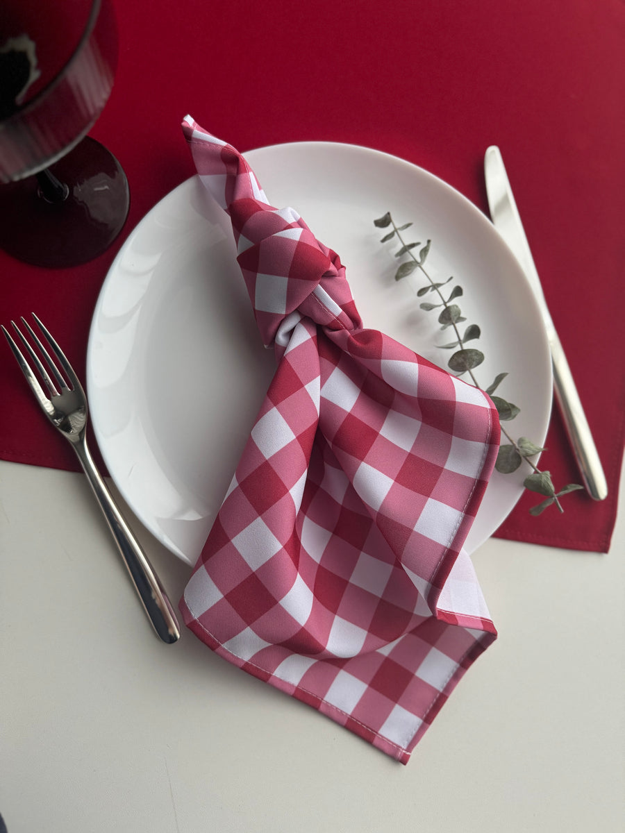 LANGUOTOS RAUDONOS servetėlės