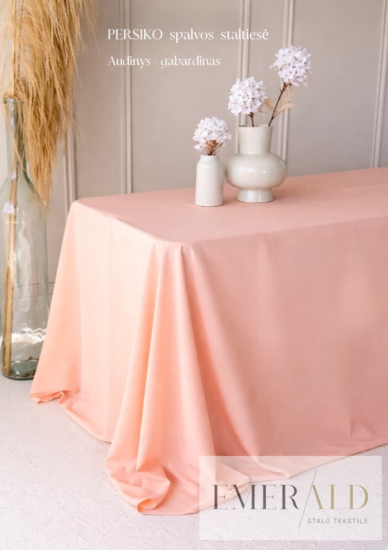 Persikinė staltiesė (gabardinas)