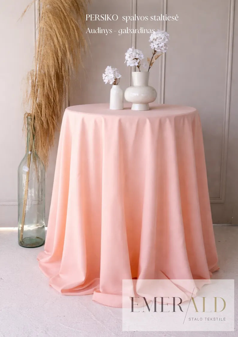 Persikinė staltiesė (gabardinas)