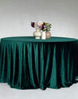 Smaragdinės spalvos banketinė staltiesė (aksomas)