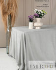 Šviesiai pilkos spalvos staltiesė (audinys matinis veliūras)