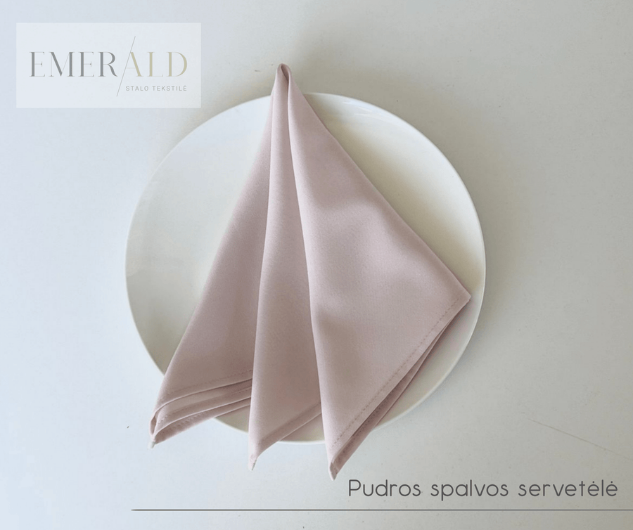 Pudros spalvos servetėlės nuoma