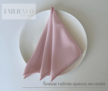 Šviesiai rožinės spalvos servetėlės nuoma