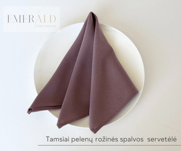 Tamsiai pelenų rožinės spalvos servetėlės nuoma