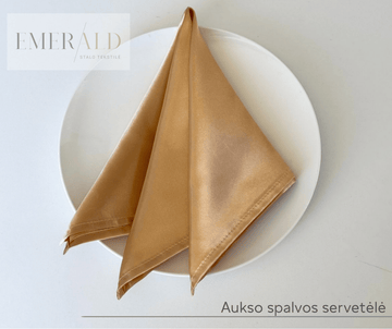 Aukso spalvos servetėlės nuoma