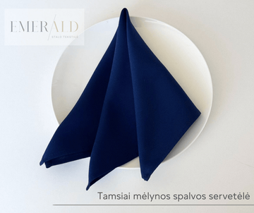 Tamsiai mėlynos spalvos servetėlės nuoma