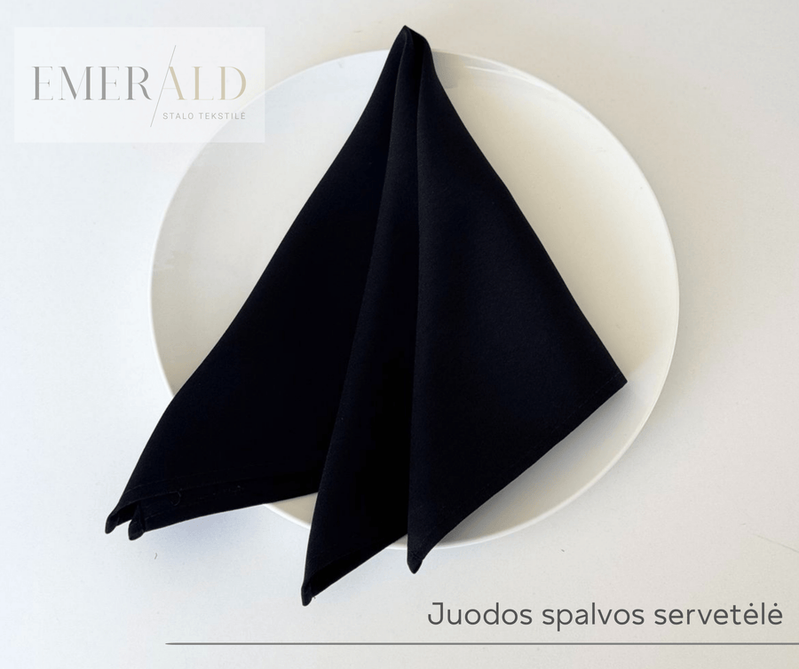 Juodos spalvos servetėlės nuoma