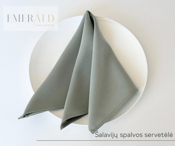 Šalavijų žalumo spalvos servetėlės nuoma