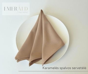 Karamelės spalvos servetėlės nuoma