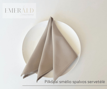 Pilkšvai smėlio spalvos servetėlės nuoma
