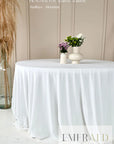 Pieno baltos spalvos banketinė staltiesė (aksomas)