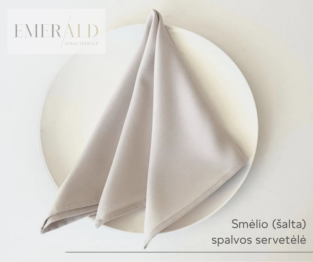 Smėlio (šalta) spalvos servetėlės nuoma