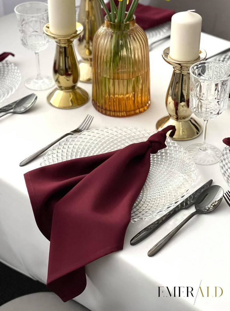 undefined EmeraldLT Bordo (tamsios) spalvos servetėlės nuoma  EmeraldLT.