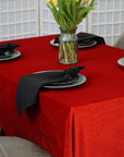 undefined EmeraldLT Aksominė raudonos spalvos Staltiesė Aksominė staltiesė EmeraldLT.