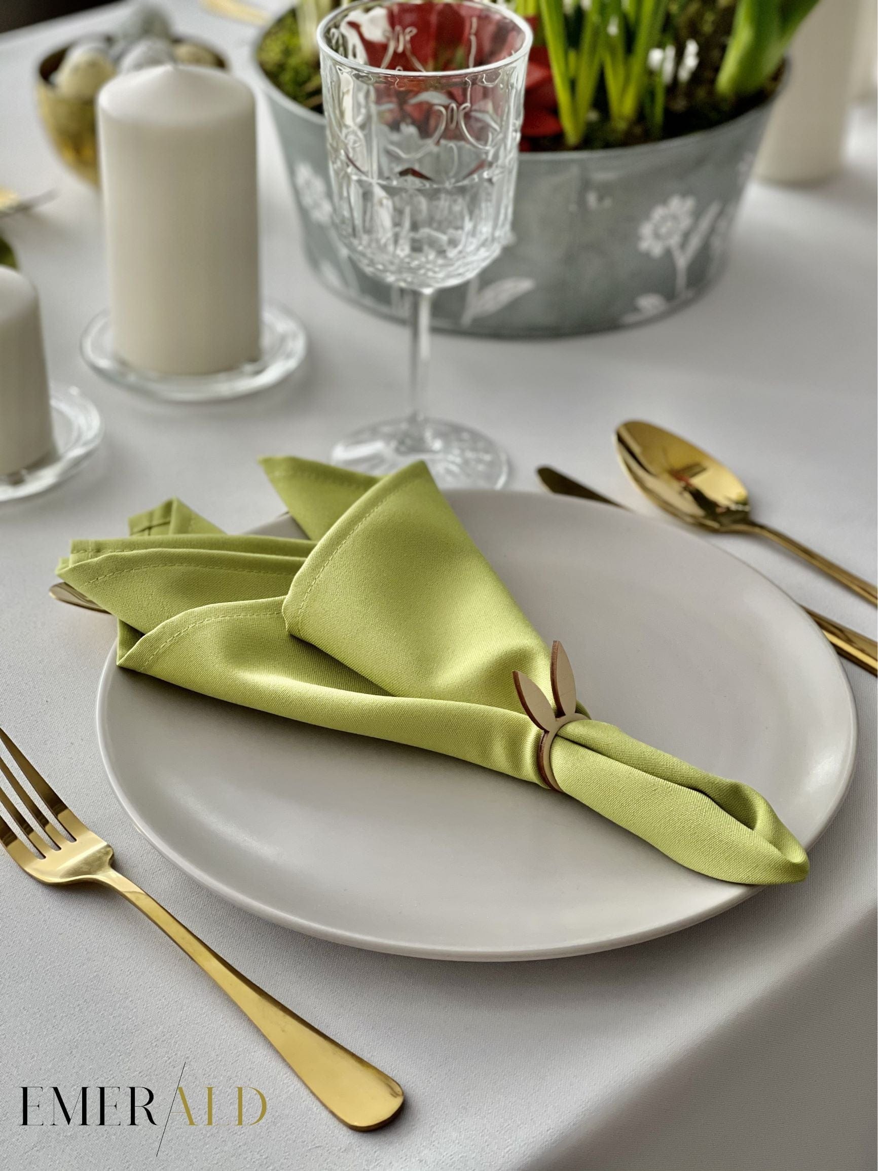 undefined EmeraldLT Šviesiai žalios spalvos servetėlės Servetėlės EmeraldLT.