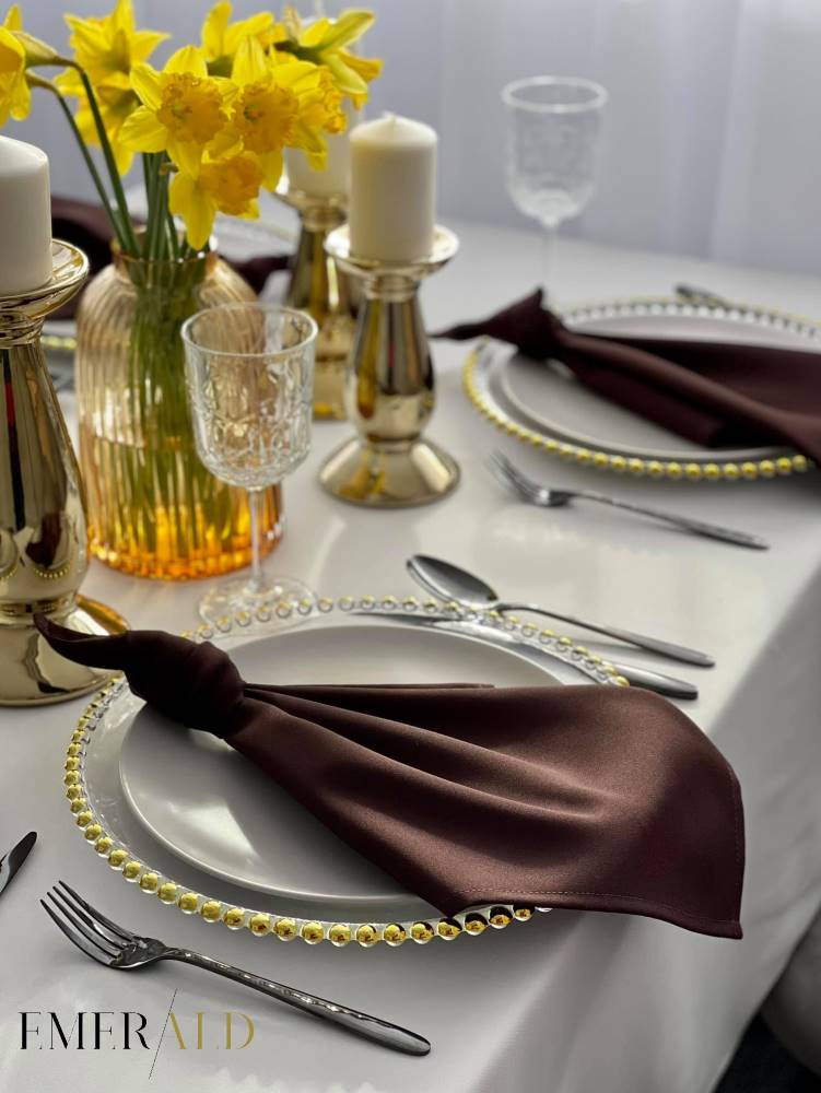 undefined EmeraldLT Tamsiai rudos spalvos servetėlės, nuoma  EmeraldLT.